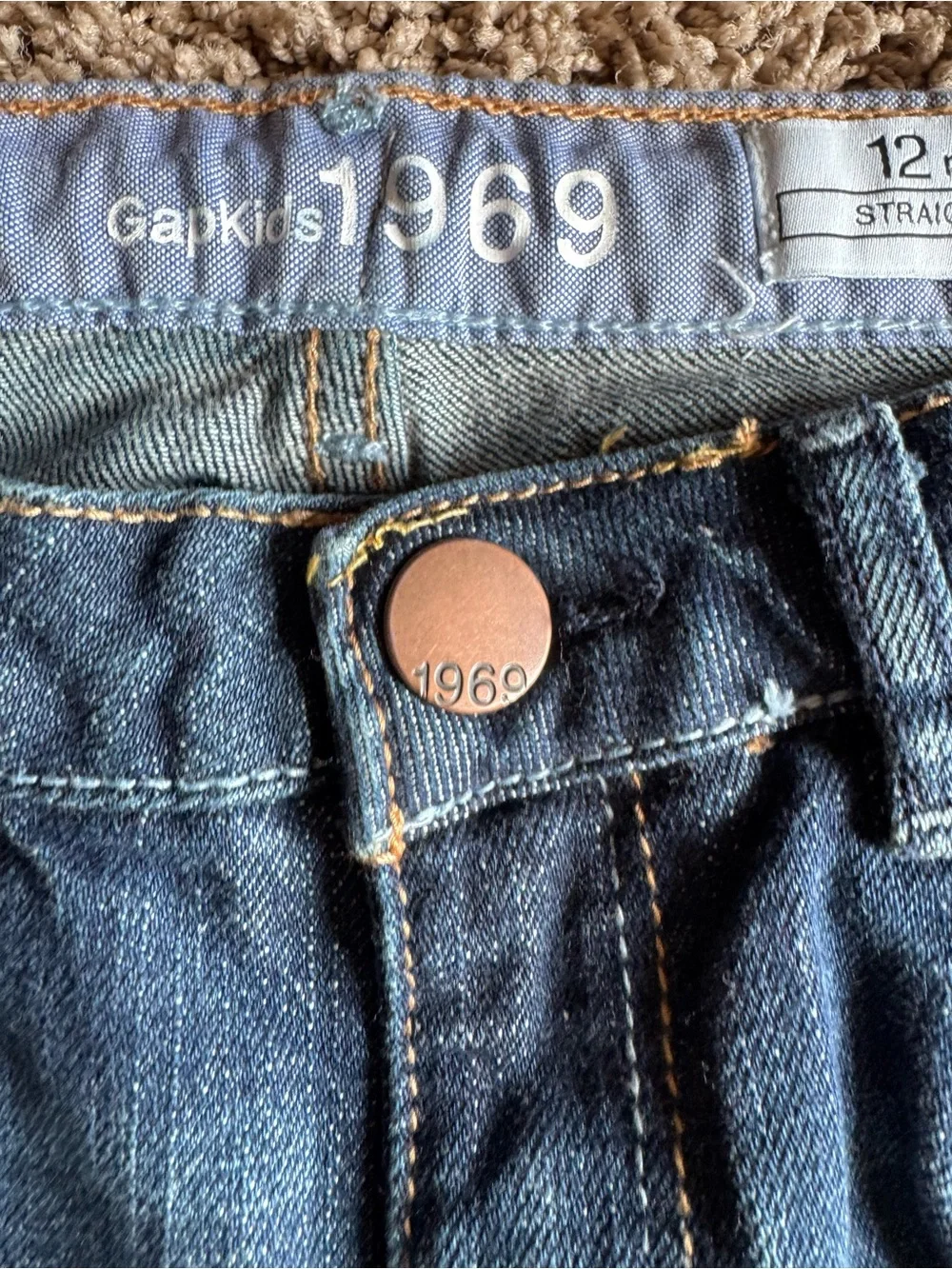 Girls 1969 Gap Dark Blue Stretch straight Jeans